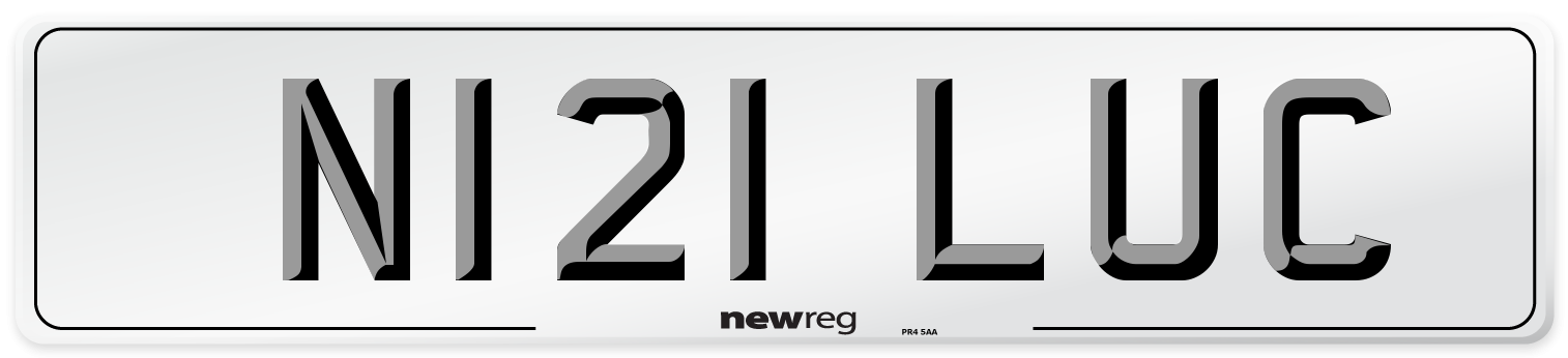 N121 LUC Number Plate from New Reg